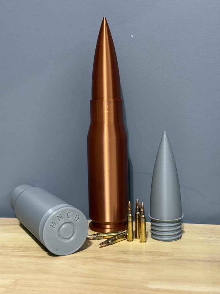 50 BMG Bullet Pill Storage Container Box: Multi-size, Stylish & Functional