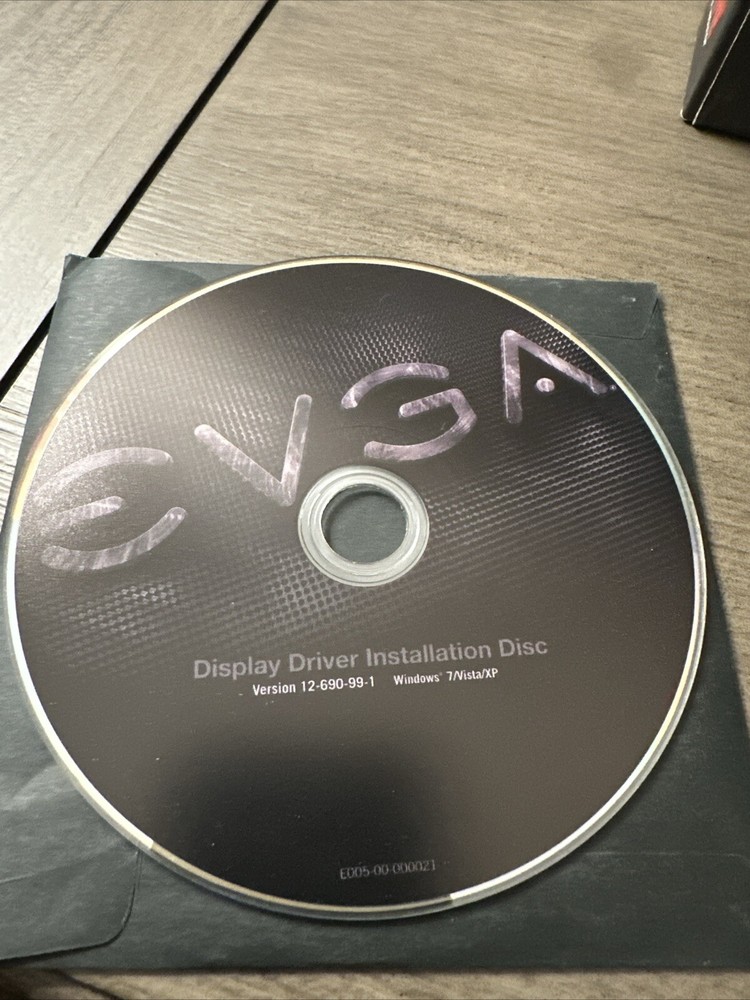 EVGA Version 12-690-99-2 display driver installation cd Disc