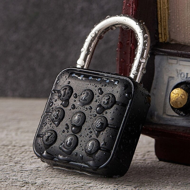 6 Digit Waterproof Code Padlock Combination Lock Keyless AntiTheft Padlock