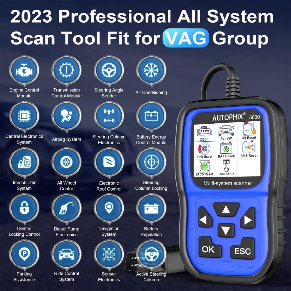 AUTOPHIX 5600 Diagnostic Scan Tool Code OBD2 Scanner ABS EPB TPMS SAS Oil Reset