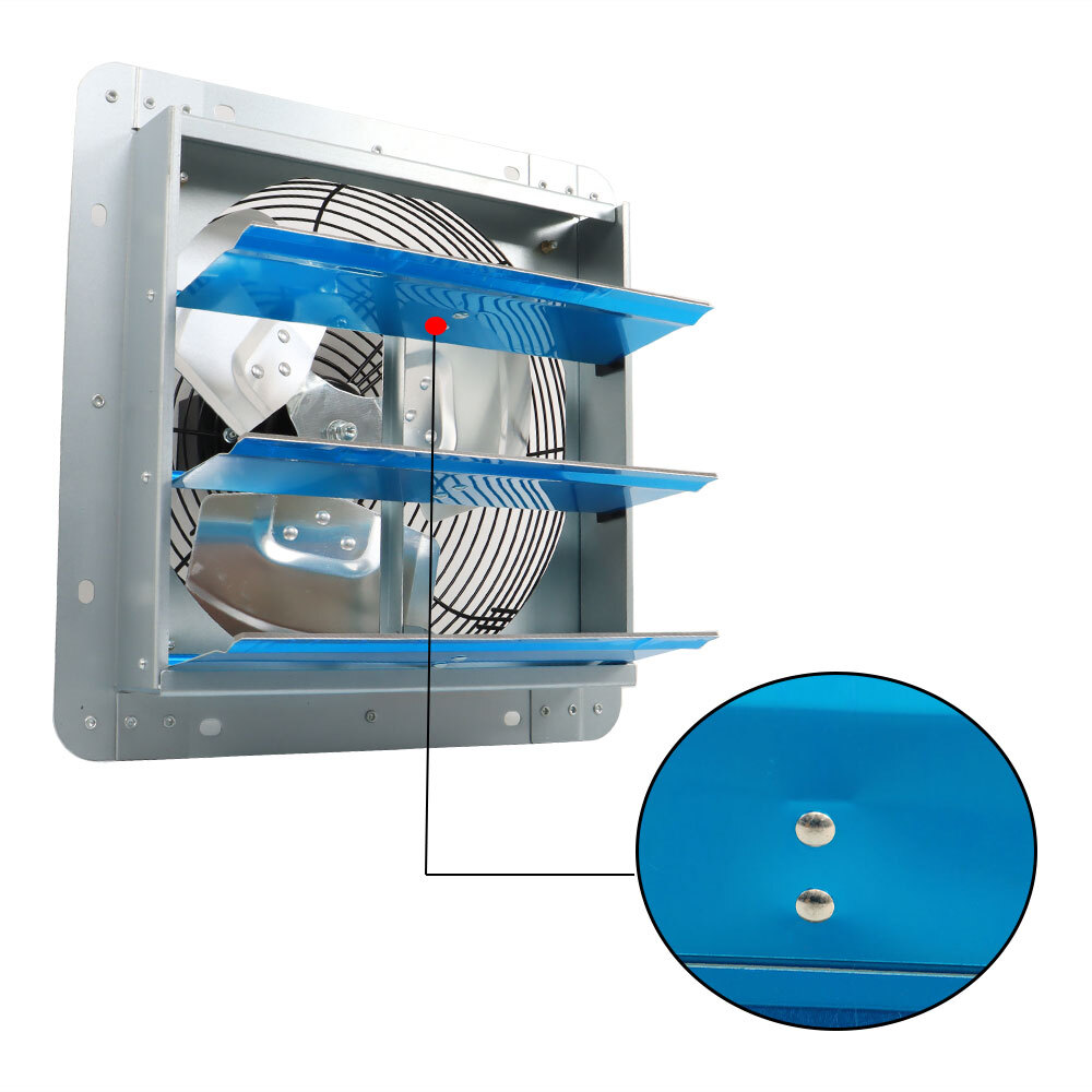 12" Shutter Exhaust Fan Automatic Shutters, Speed Control Workshop Multipurpose