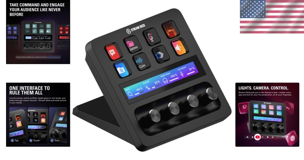 Professional Stream Deck +: Fully Customizable for Ultimate Control in Streaming