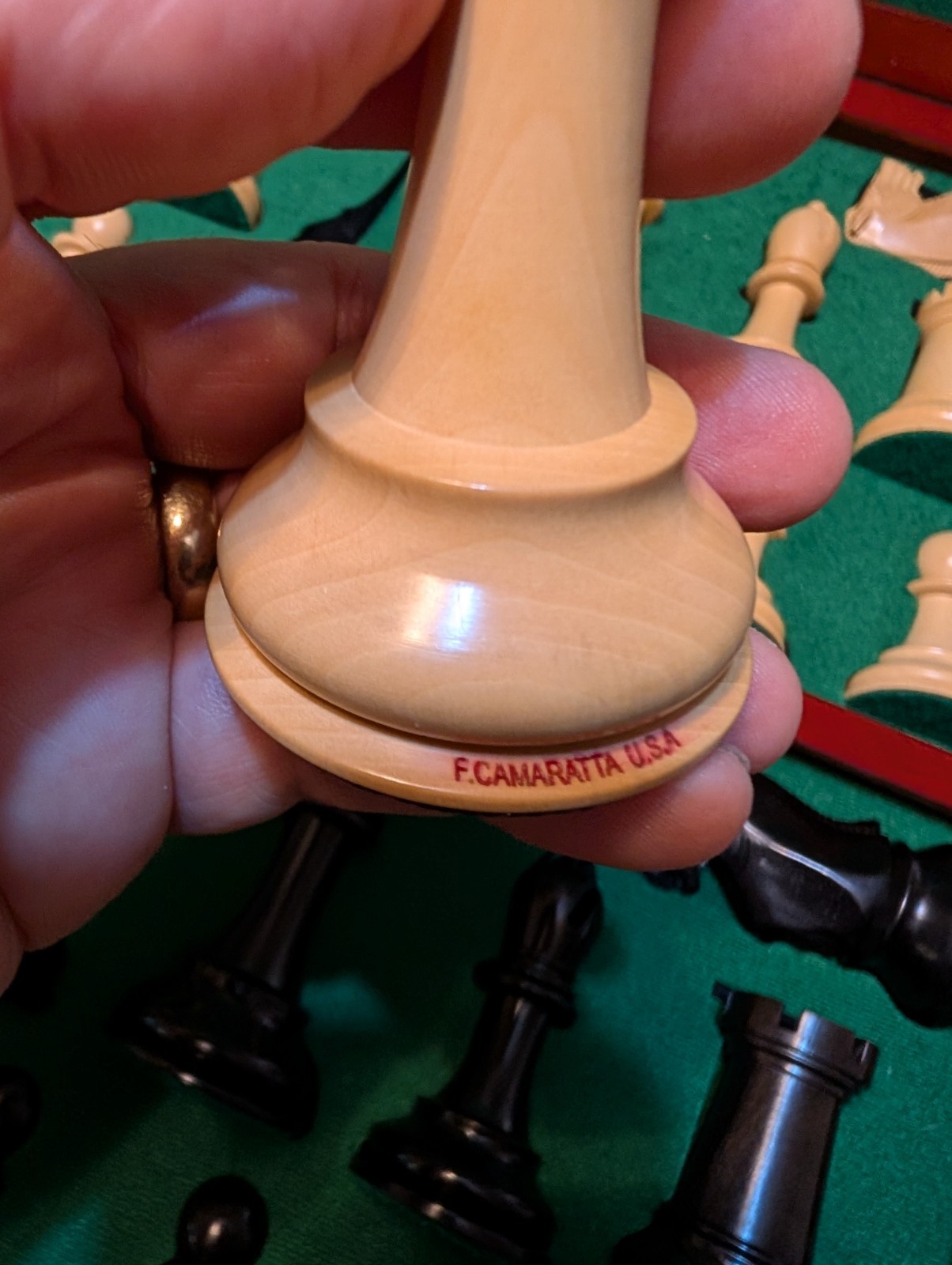 House of Staunton Wood Chess Set Pieces w Case Sam Reshevski Camaratta 4.5" King