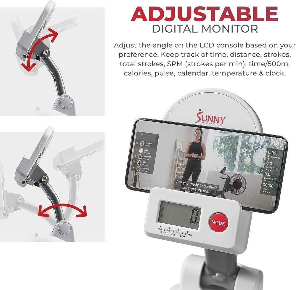 Magnetic Rowing Machine for Home Exercise, Quiet & Smooth Rower with Compact ...