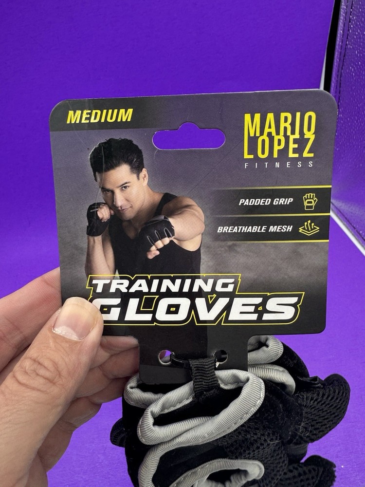 Mario Lopez Padded Strength Training Gloves Medium