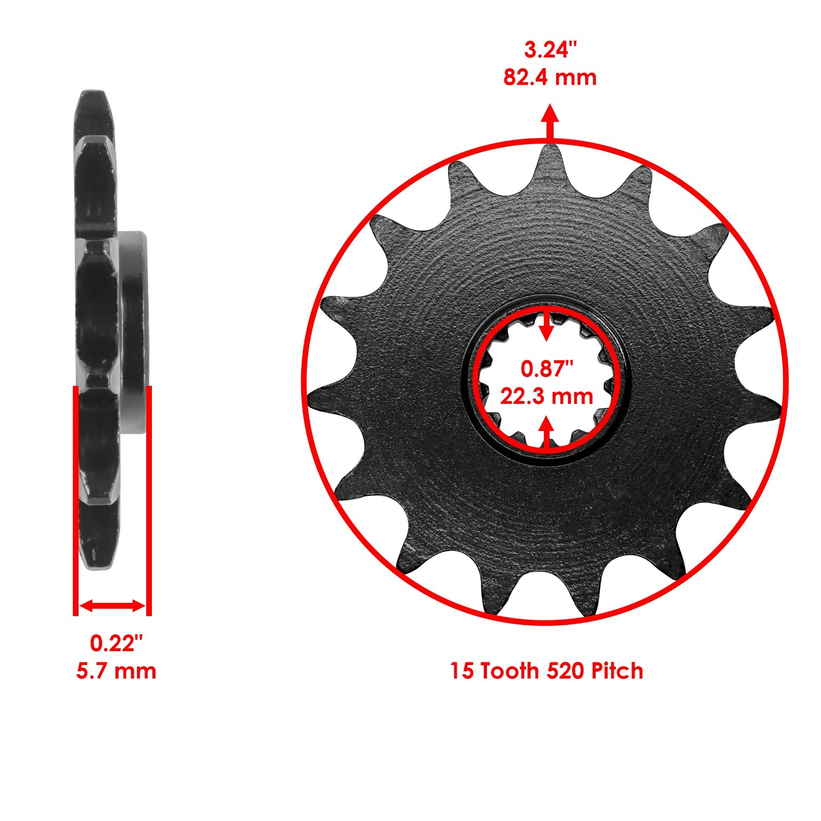 Red Drive Chain And Sprocket Kit for Suzuki DR-Z400Sm 2005-2018
