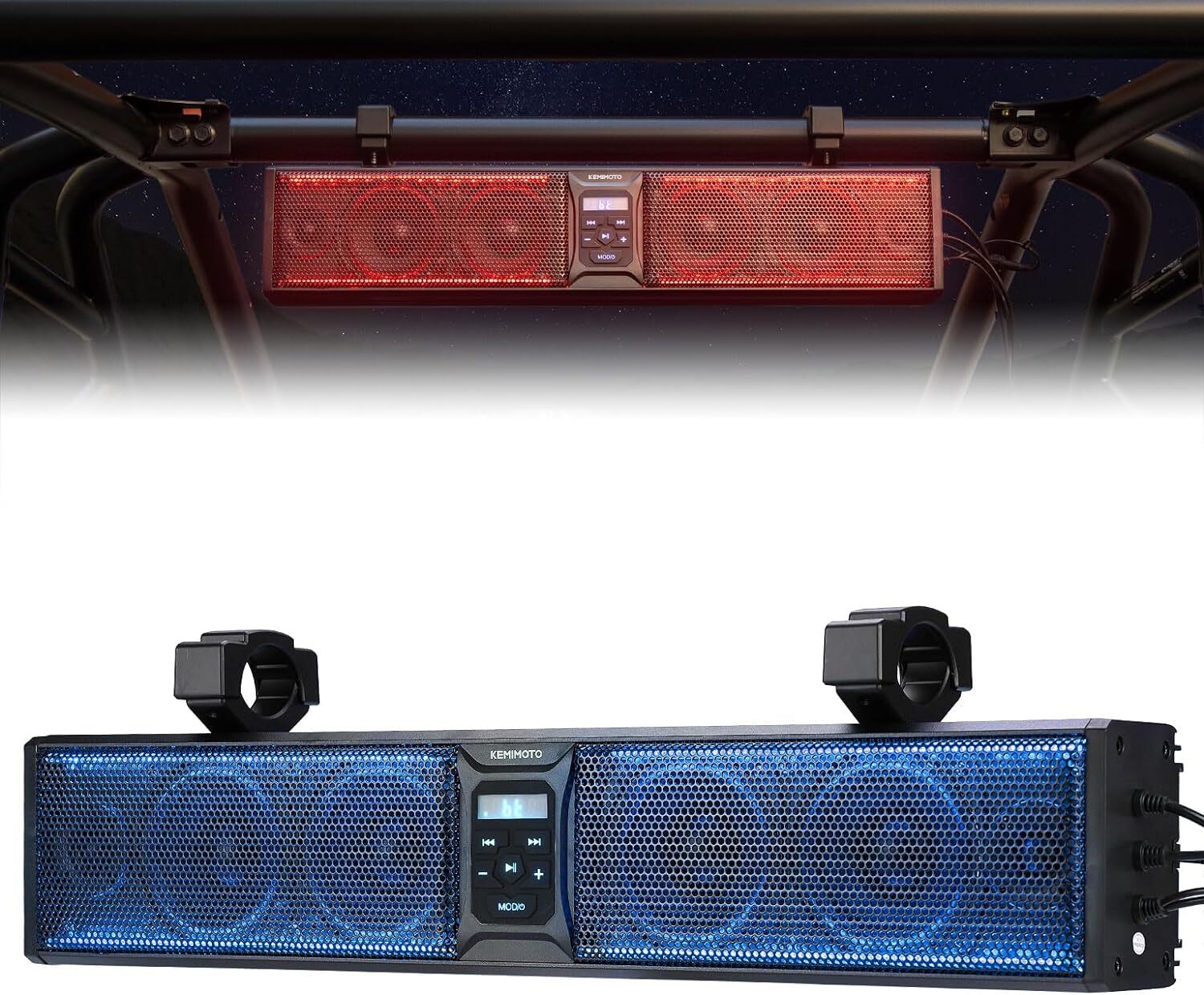 26in RGB UTV Sound Bar 500W Speaker Wireless Sound System For Polaris Golf Cart