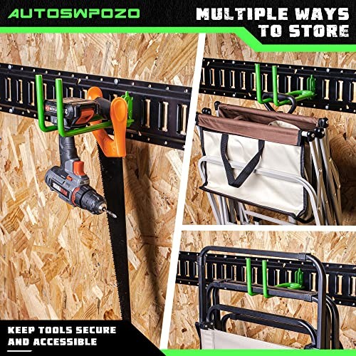 2-Pack E-Track Heavy Duty Shovel/Tool Hanger, E Track Hooks for Tools, 2 Pack