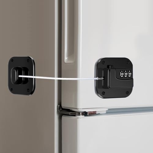 Fridge Lock Childproof Cabinet Locks, No Keys Needed Combo Lock for