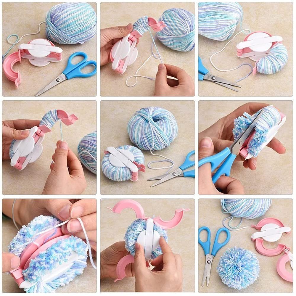 RRigo Pom Maker, 8 Sizes Pompom Maker Tool Set for Fluff Ball 30, 30