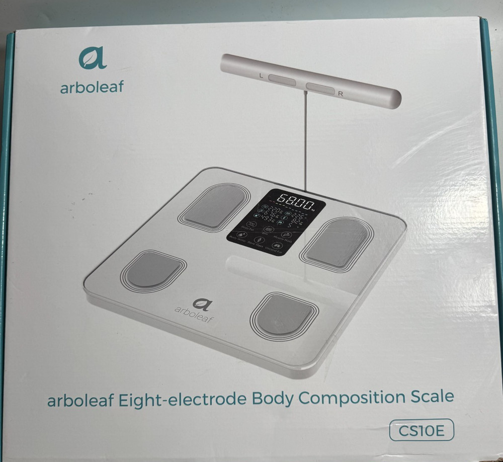 Arboleaf CS10E Eight Electrode Body Composition Smart Scale Bluetooth WHITE