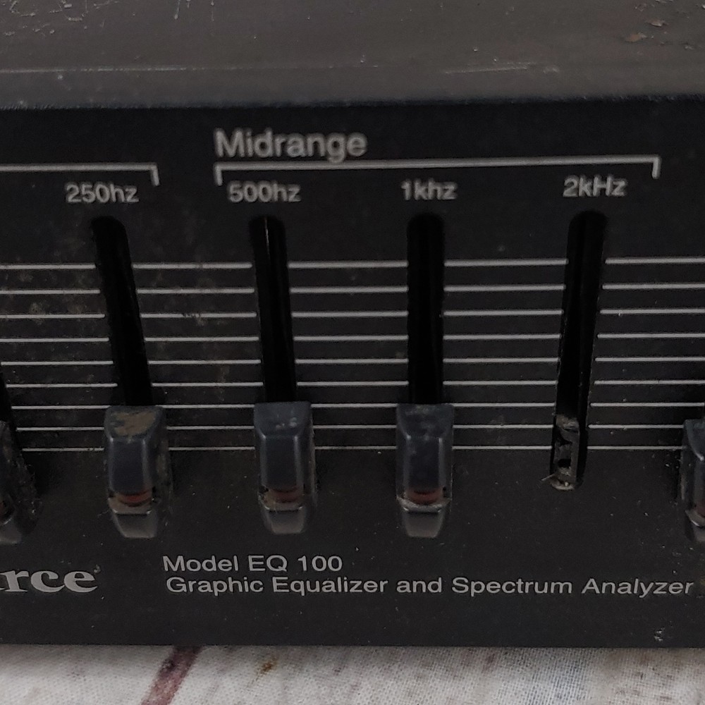 MISSING LIGHTS AudioSource EQ 100 Graphic Equalizer and Spectrum Analyzer TESTED