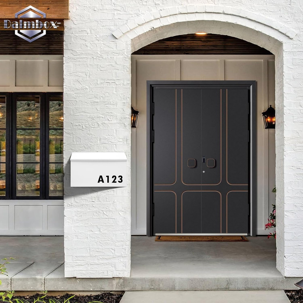 Wall-Mount Mailbox Large Mailbox for Post Rust-Proof Galvanized Steel Box for ou