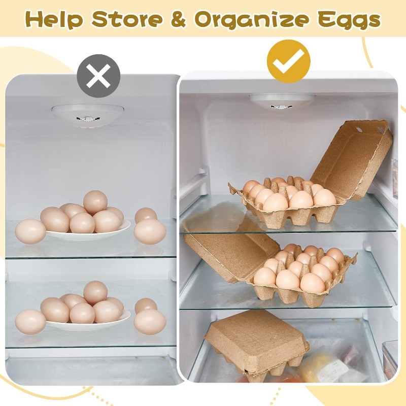 100 Pcs Egg Cartons Bulk 3x4 Style Egg Storage Containers Holder