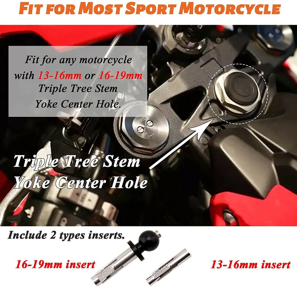 GPS Navigation Frame Phone Mount Holder Bracket Fork Stem Yoke 13-19MM