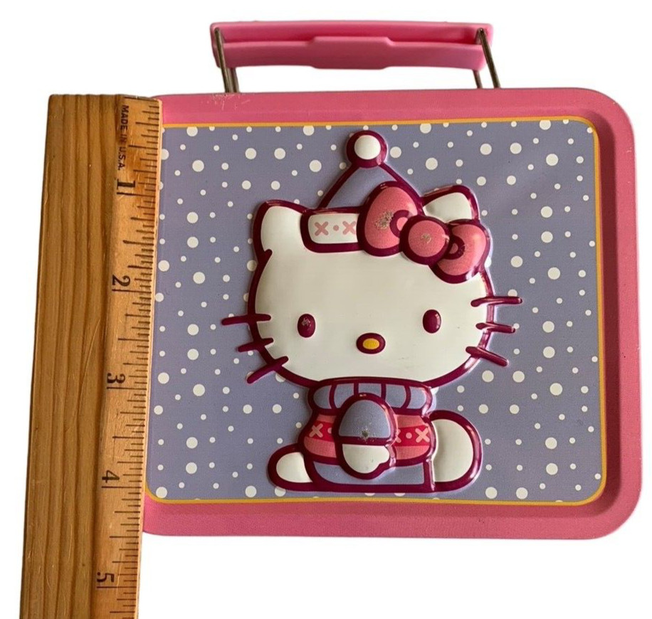2002 Hello Kitty Sanrio Mini Lunch Box Empty Tin Y2K 2000s