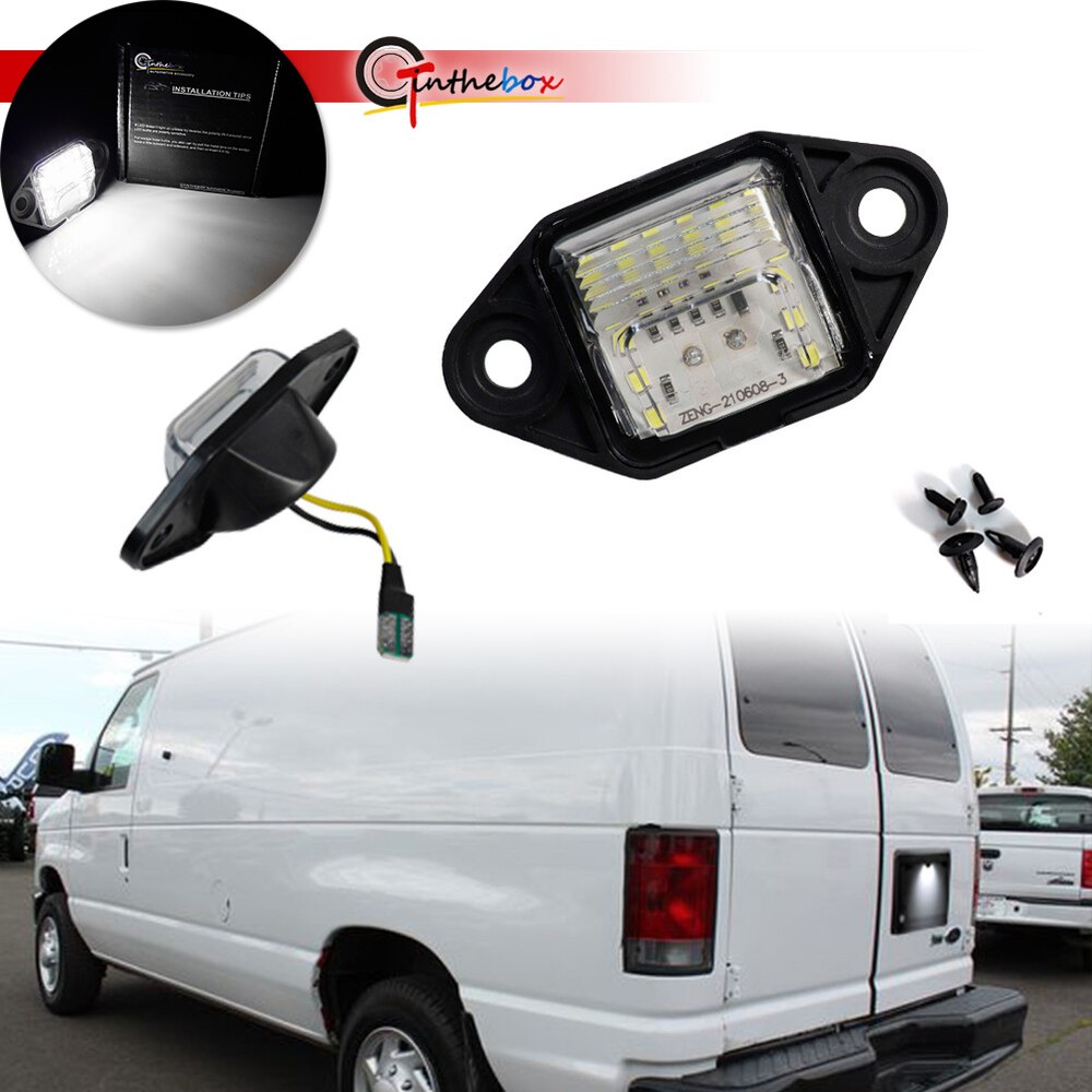 For Ford E150 E250 E350 E450 Econoline Van Bright White LED License Plate Light