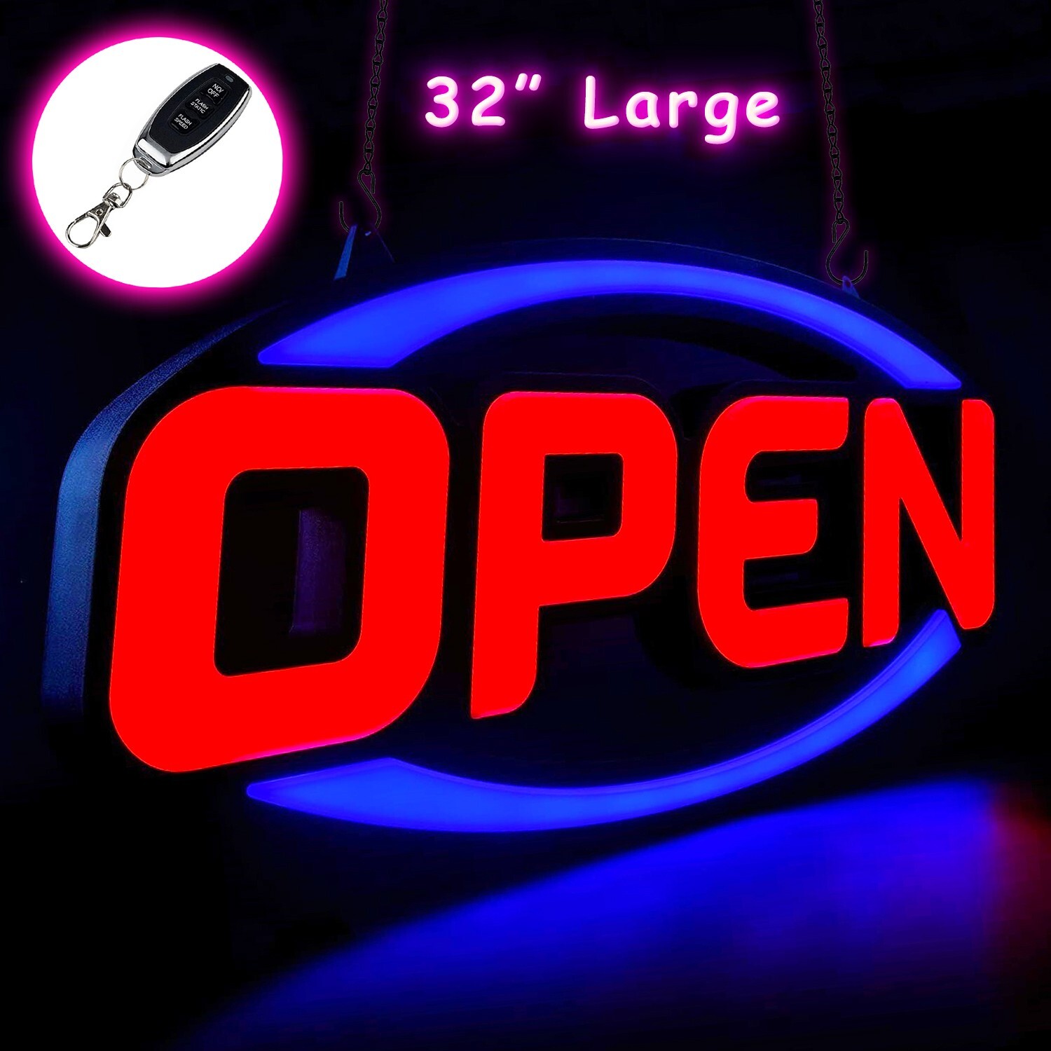 Large LED Open Sign Neon Light Bright for Restaurant Bar Pub Shop Store Business