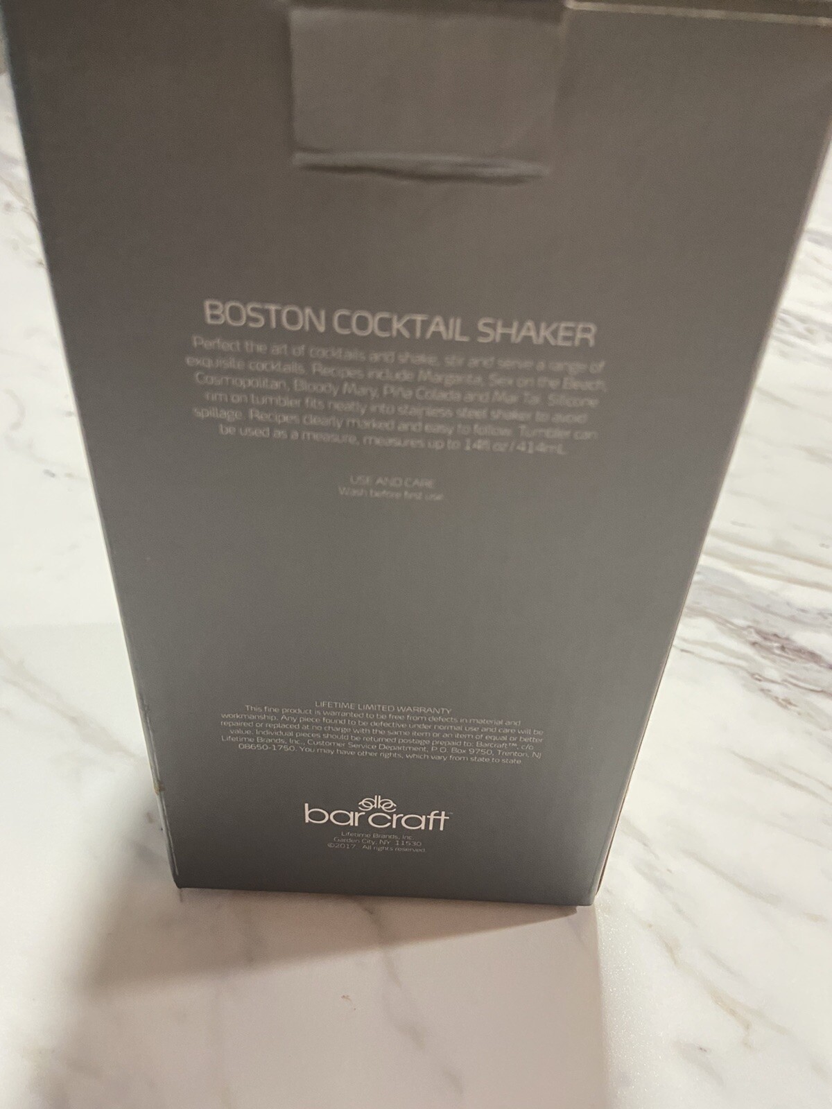 NEW!! BOSTON COCKTAIL SHAKER Stainless Steel And Glass W/Drink Recipes