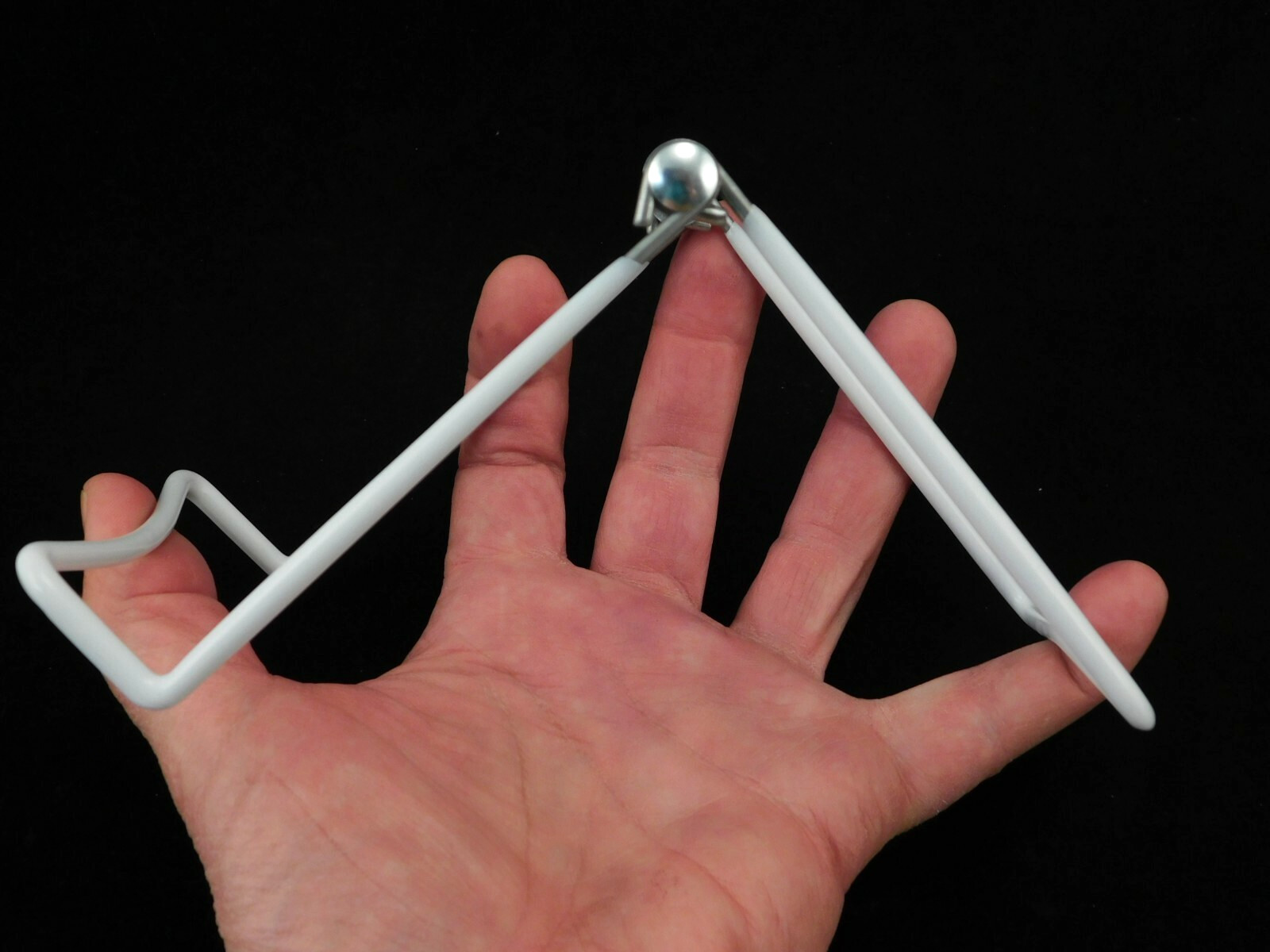 Easel Display Stand Adjustable White Vinyl Coated Medium Size