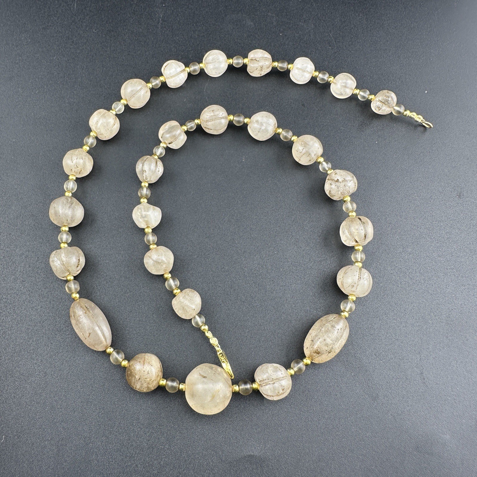 Old Himalayan Regions Crystals ￼ Beads Beads Mala Necklace Rare