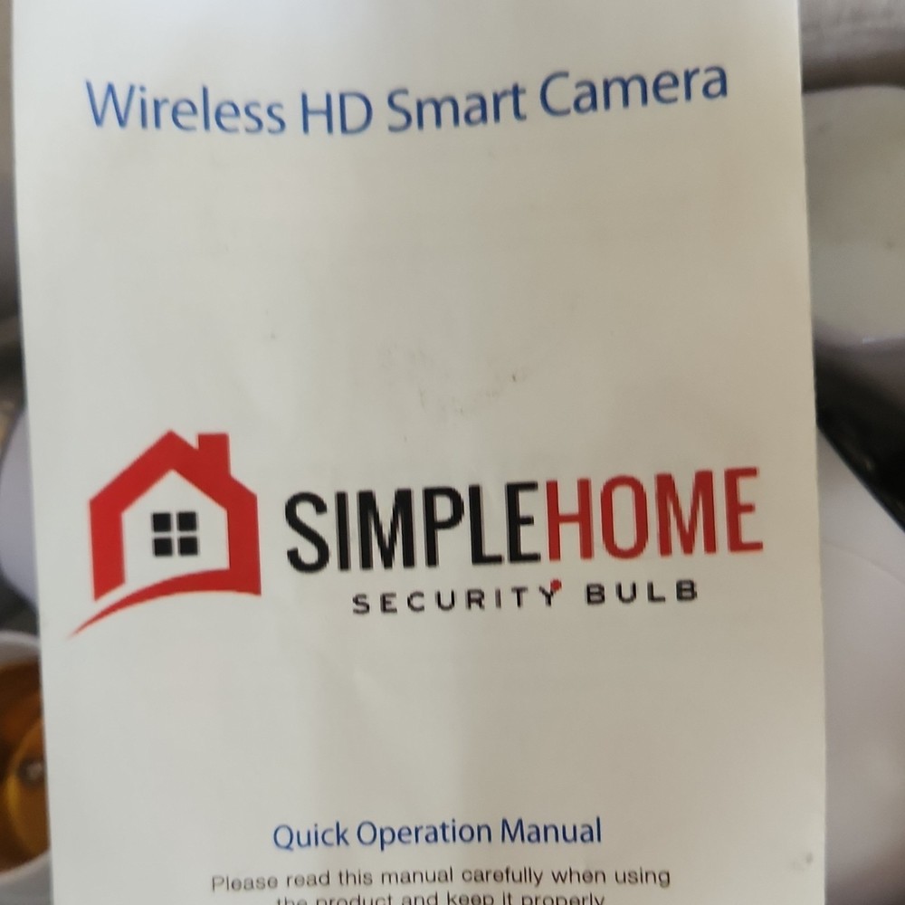 Simple Home Security Bulb Wireless HD 360° Night Vision Motion Detection