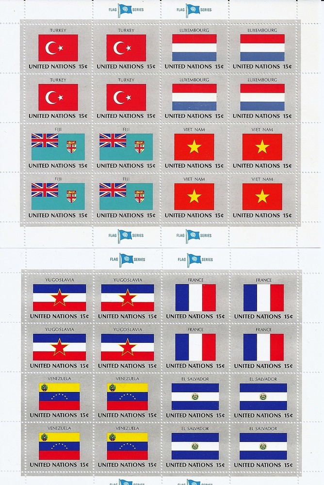 UN Scott #NY 325-40, Sheets 1980 Complete Set FVF MNH