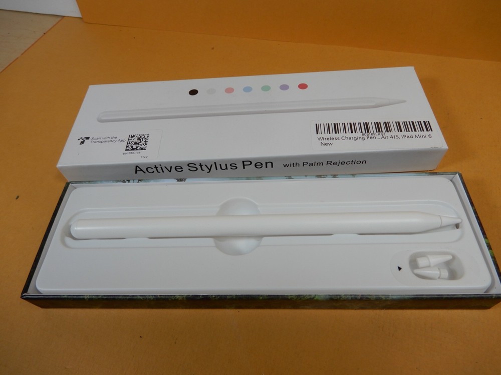 Active Stylus Pen NOS Wireless Charge - Two Extra Tips - Palm Rejection