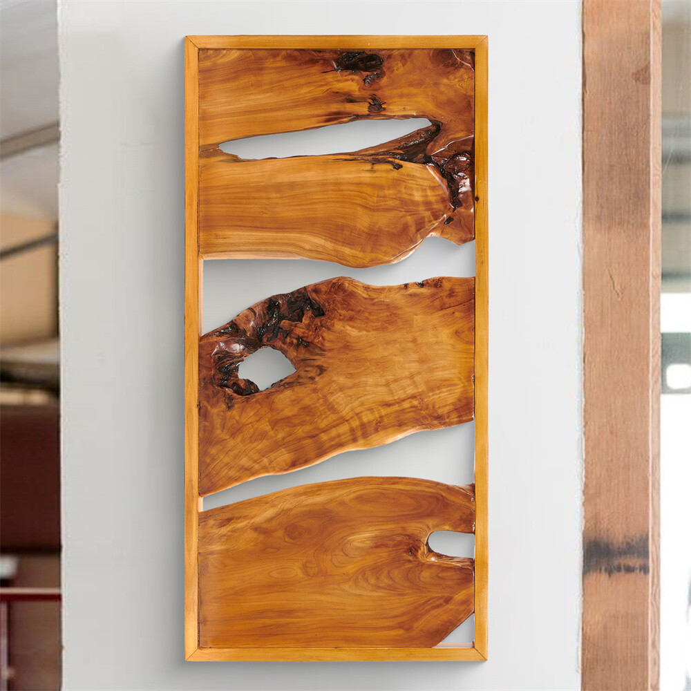 Live Edge Cedar Framed Wall Art, Rustic Farmhouse Wall Decor Home Decor