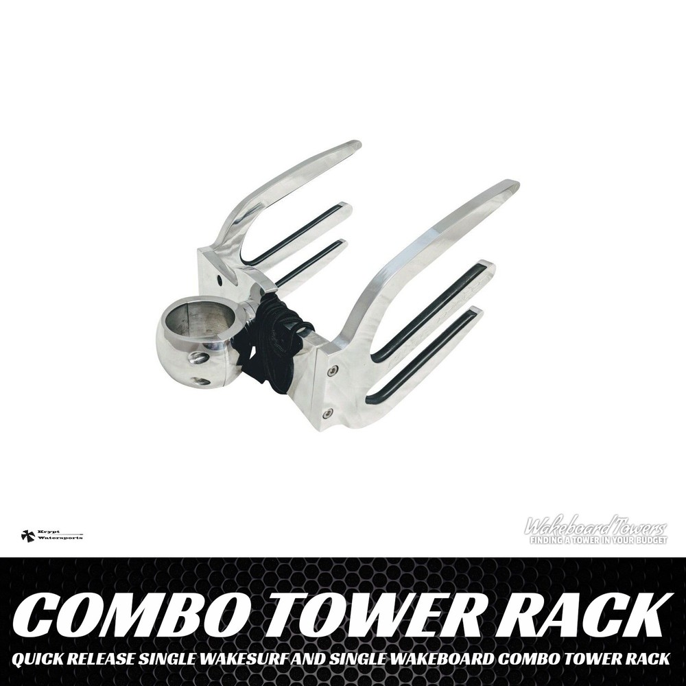 Quick Release Single Wakesurf and Single Wakeboard Combo Tower Rack