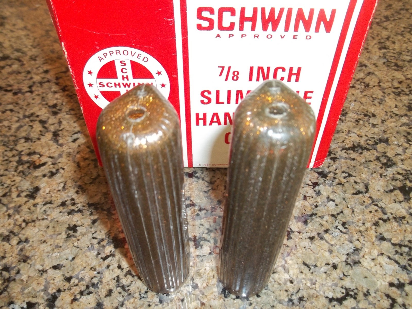 Nos Schwinn Stingray Runabout Bicycle Handlebar Grips brown originals collegiate