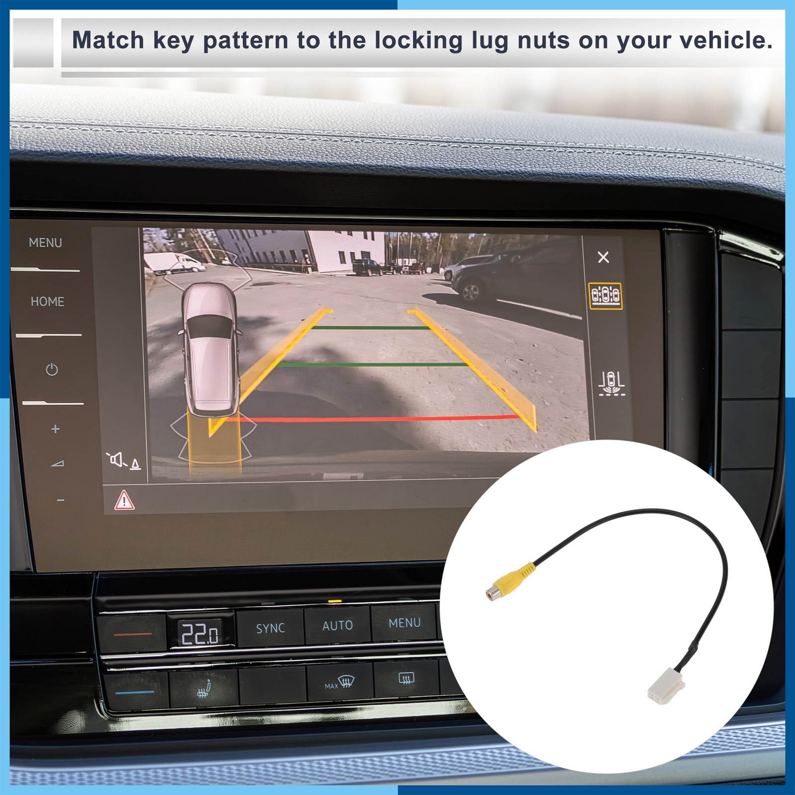 Rear View Camera Adapter Wire Harness Cable fit for Toyota 1 Pcs RCA