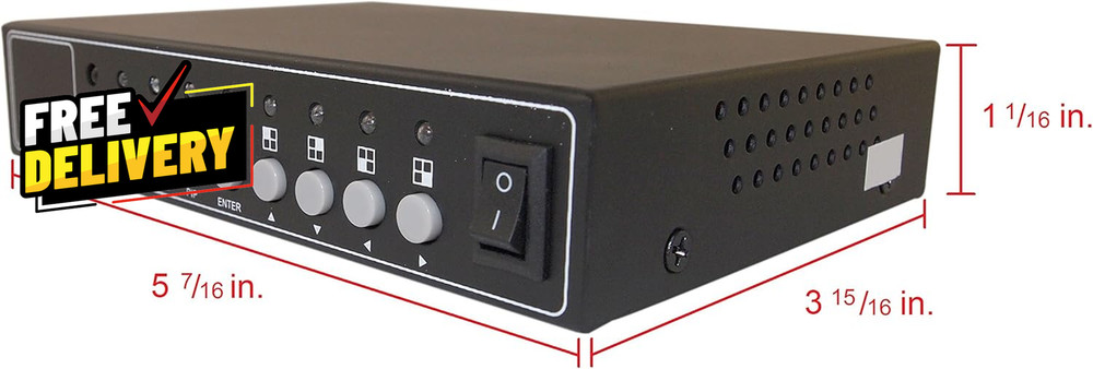 Office Home Analog Video Security Camera CCTV Color Quad Splitter Processor ....