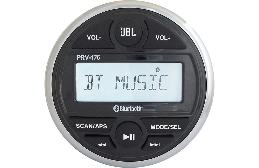 JBL PRV175 Bluetooth USB Marine Stereo Receiver, Remote, Antenna, USB/AUX Mount