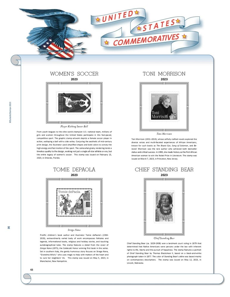 2023 U.S. Commemorative Singles SIMPLIFIED Supplement (White Ace Alternative)