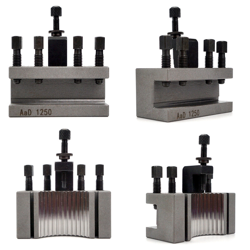 Multifix Tools 40 Position Mini Lathe Quick Change Tool Post Set with 4 Holders