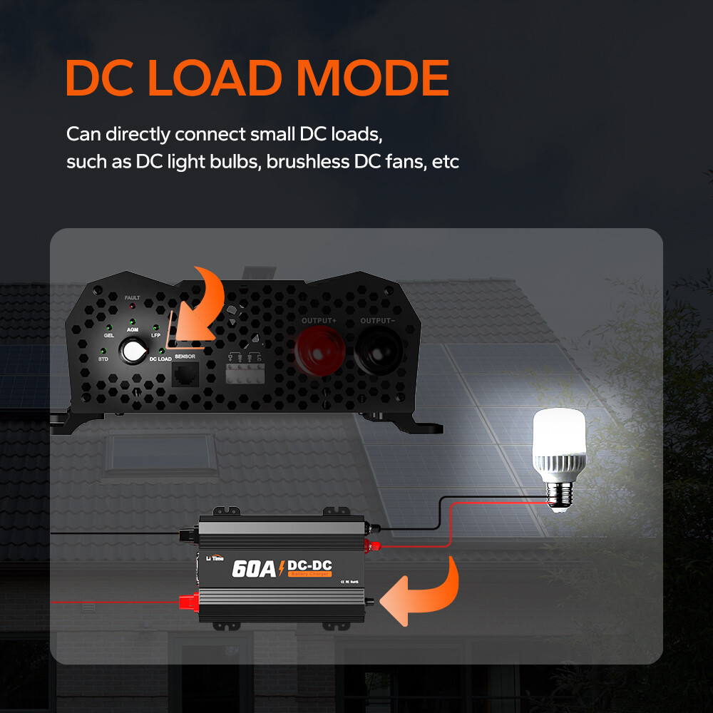 LiTime 12V 60A DC to DC Battery Charger for 12V LiFePO4 Lead-Acid SLA Gel AGM