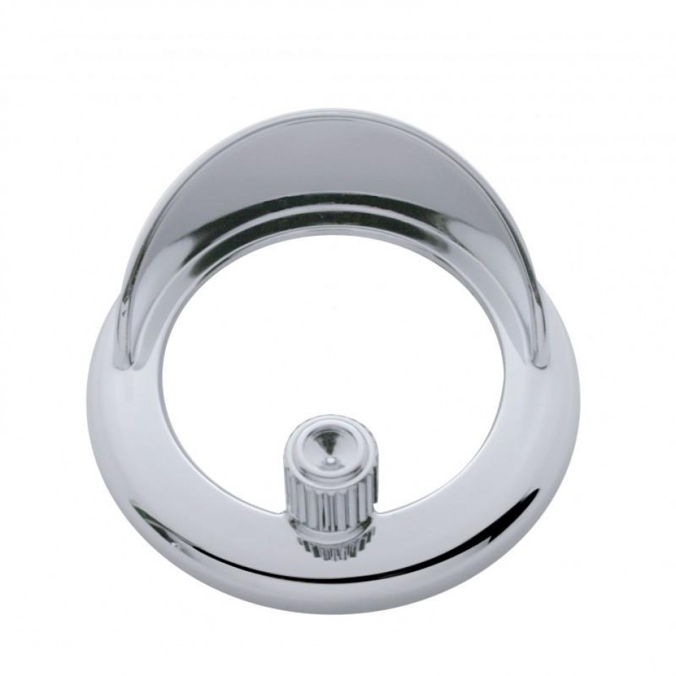 Freightliner Chrome Clock Bezel w/ Visor - Indented