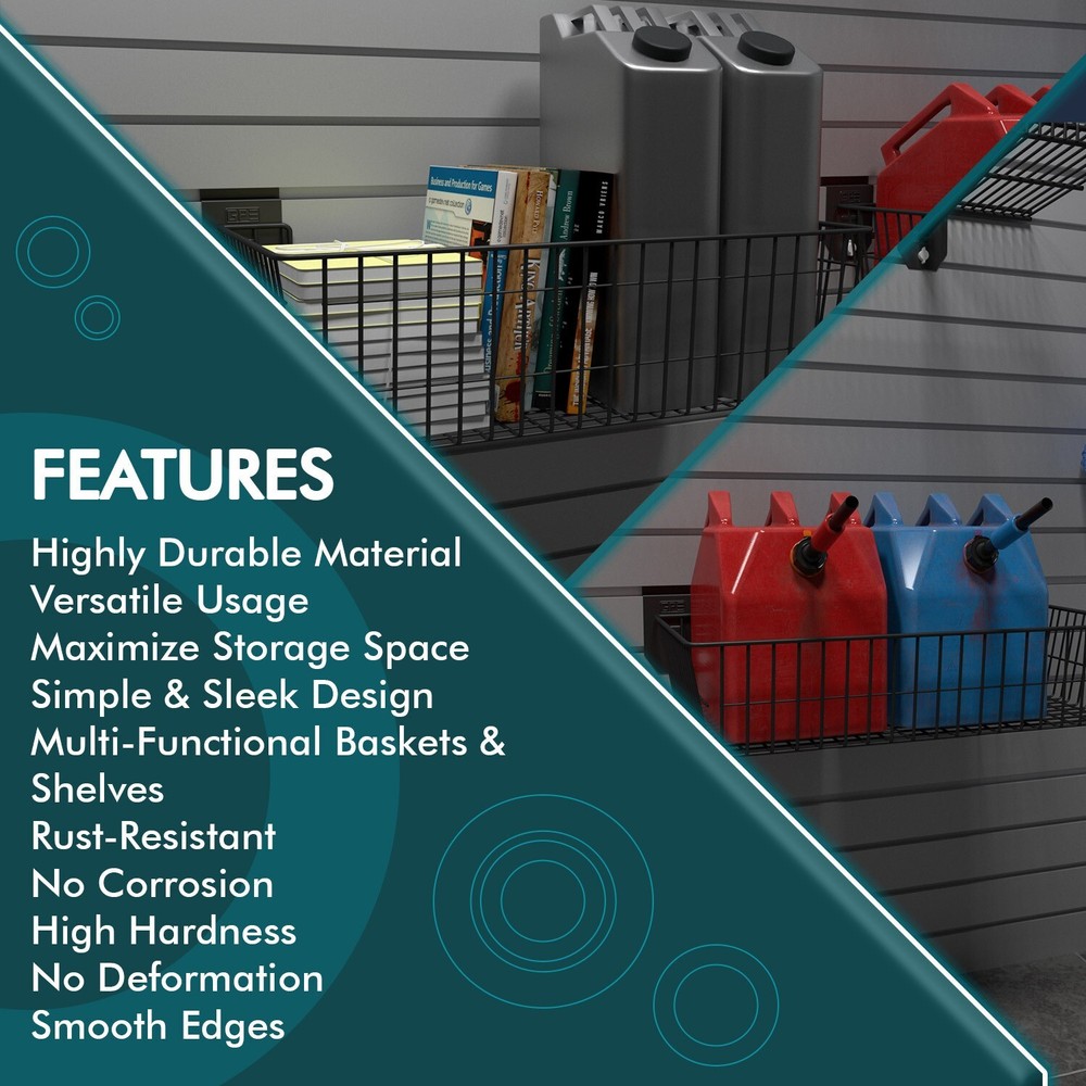 EVOpanel Deep Metal Wire Shelf Black EPSHELF-900