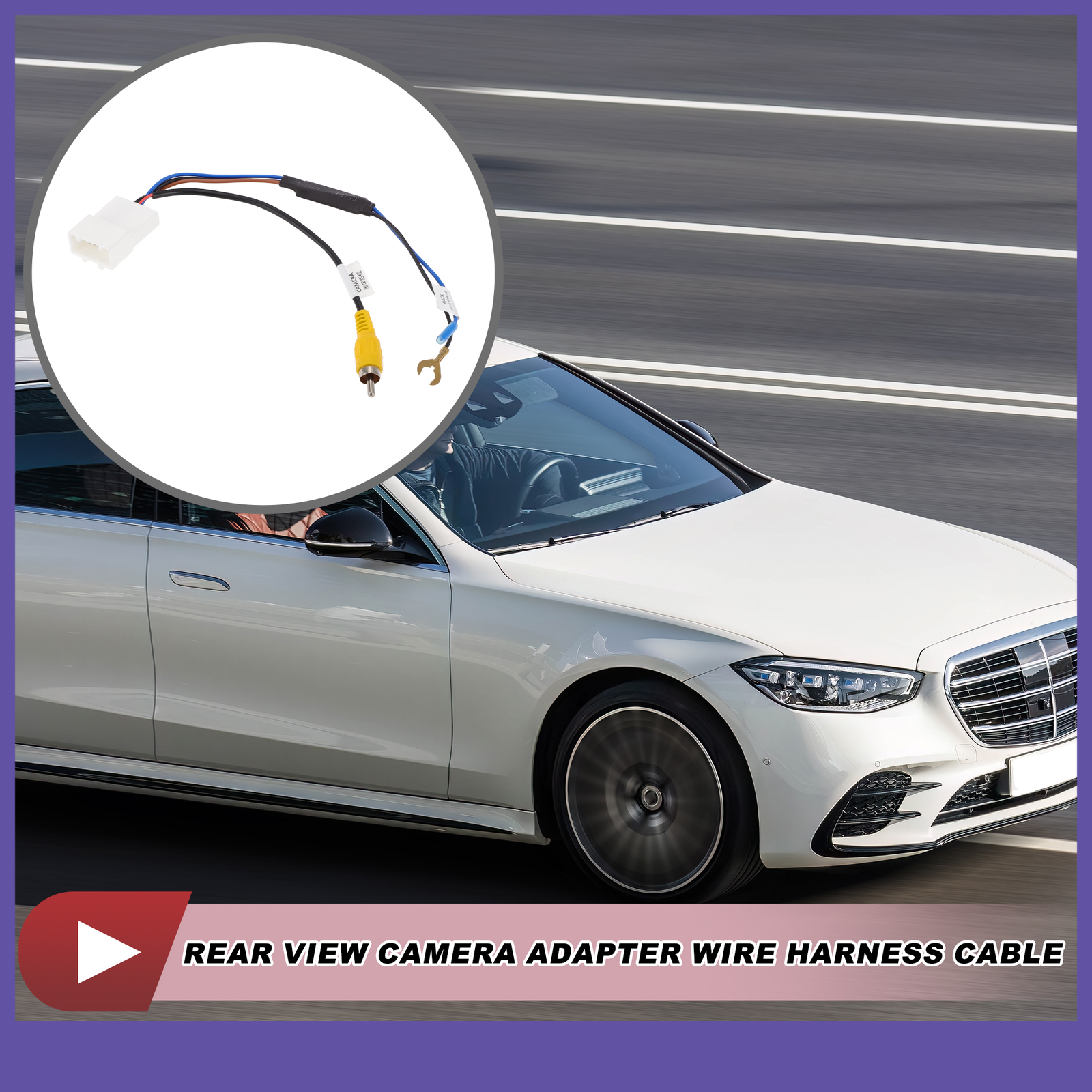 Reverse Rear View Camera Adapter Wire Harness Cable Single Custom for Hyundai