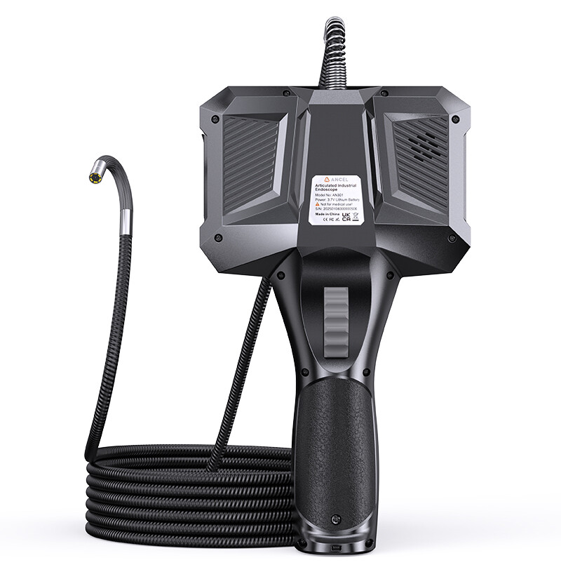 ANCEL AN301 Articulating Borescope Support Continuous Recording 6 LED Lights HD
