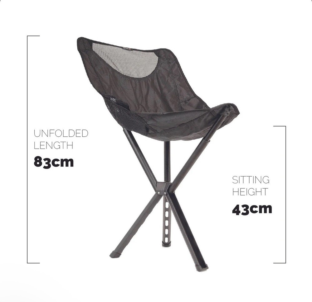SITPACK CAMPSTER PORTABLE CHAIR JET BLACK