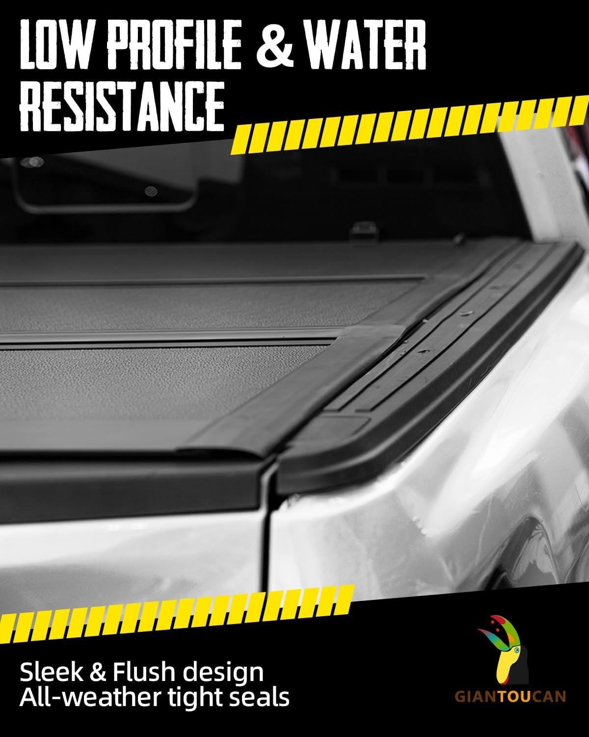 5.5ft (67.1") Bed Hard Tri Fold Low-profile Tonneau Cover For 2015-25 Ford F-150