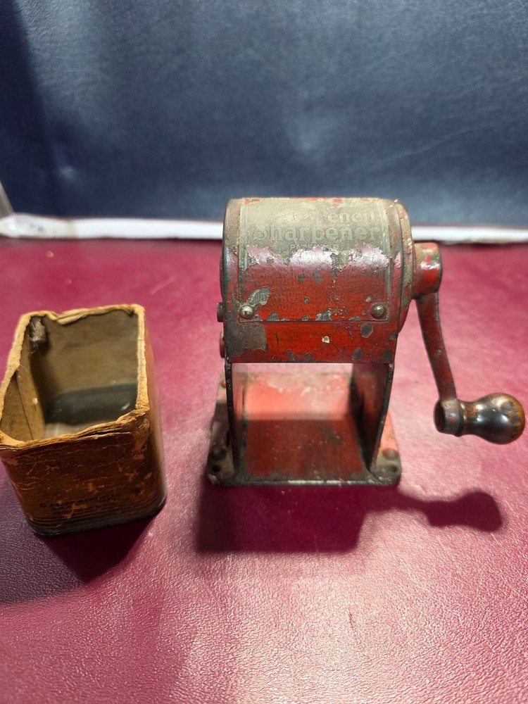 Antique 1920s "Wizard" Pencil Sharpener, Automatic Pencil Sharpening Co, Chicago