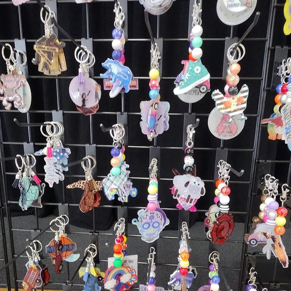 Gridwall Hooks - 4 Inch Heavy Duty Black Display Hooks for Grid Wall Panel Ha...