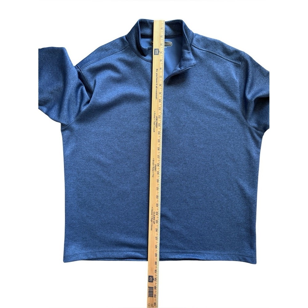 Pebble Beach Performance 1/4 Zip Pullover Blue Mens Large Golf
