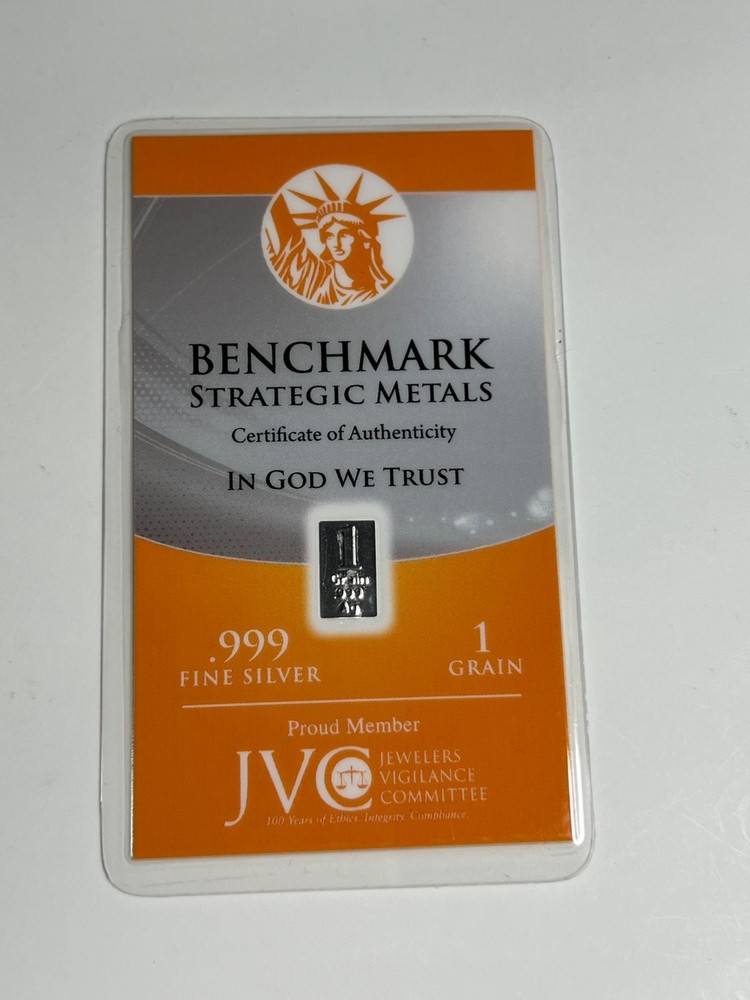 Benchmark Silver in Random Colored Card