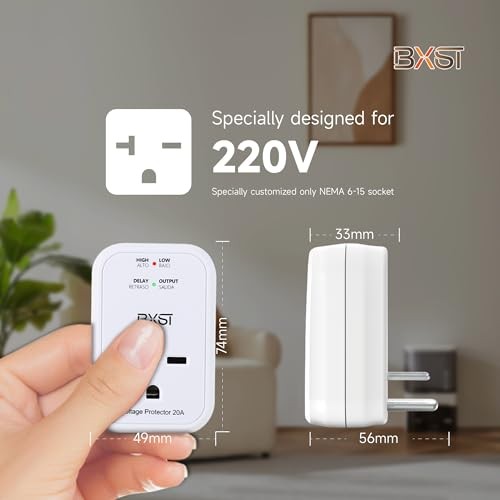 Single Outlet Surge Protector for Refrigerator/Air 220V 2PACK