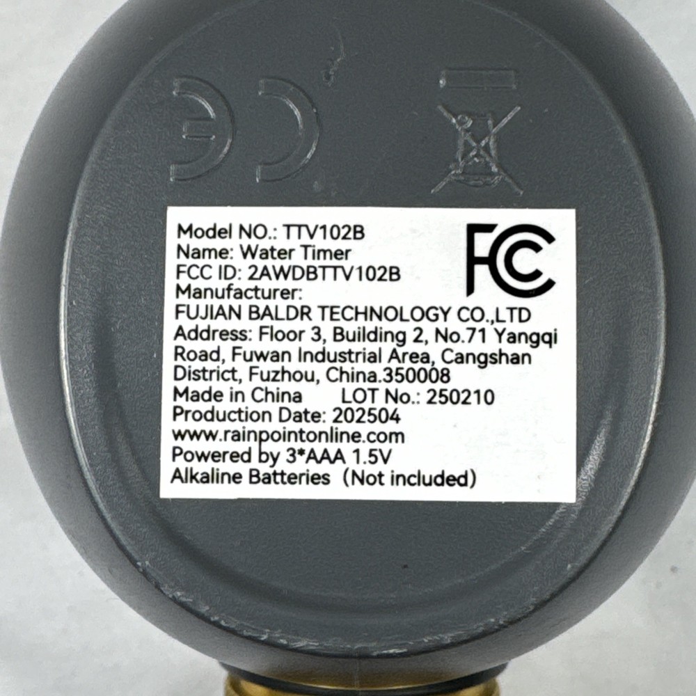 RAINPOINT Irrigation Sprinkler Timer Controller Watering Outdoor TTV102B - Used