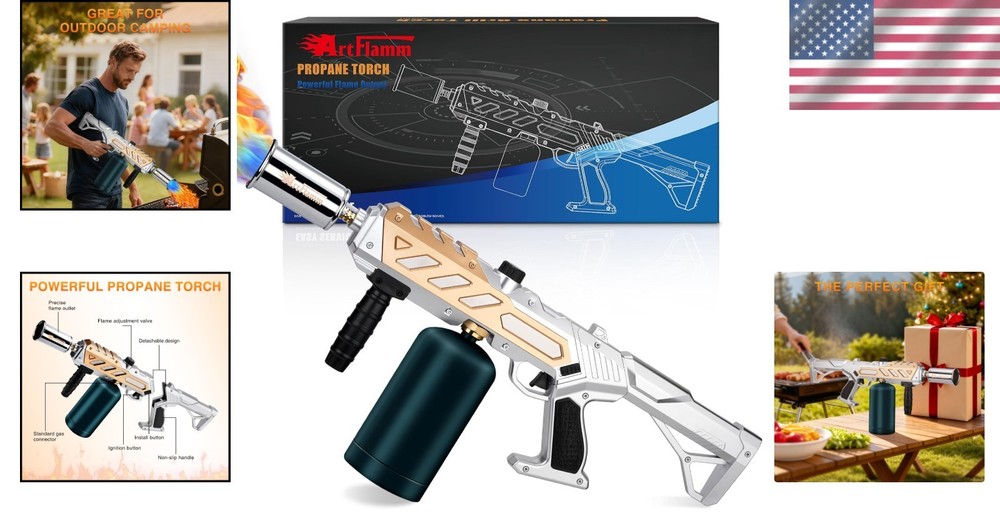 Adjustable Propane Torch for Searing, BBQ & Welding - Portable & Durable Design